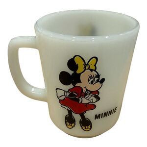 Vintage Pepsi/Disney Collab Minnie Mouse Milk Glass Mug 1970’s